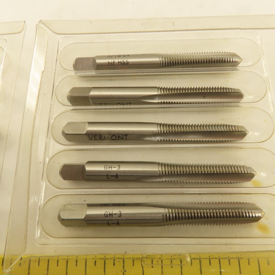 Vermont 5/16"-24 GH3 Pointed Plug Tap 3 Flute NOS USA Lot Of 8