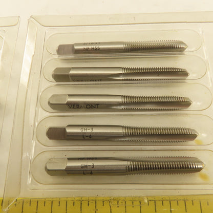 Vermont 5/16"-24 GH3 Pointed Plug Tap 3 Flute NOS USA Lot Of 8