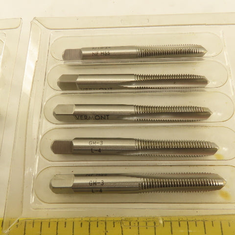 Vermont 5/16"-24 GH3 Pointed Plug Tap 3 Flute NOS USA Lot Of 8