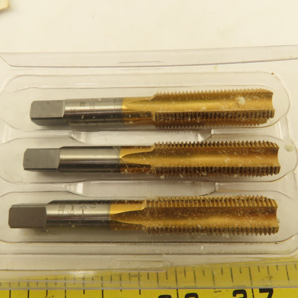 Vermont Vertanium 9/16"-18  GH-3 Bottom Tap 4 Flute TiN Coated Lot Of 3