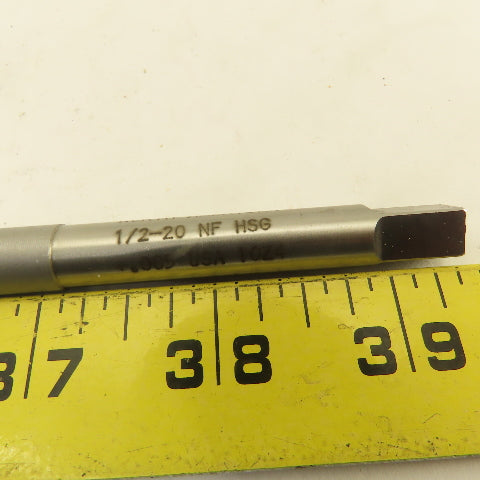 North American 1/2"-20 NF HSG (+.005) 4 Flute Plug Tap Extra Length 8" OAL