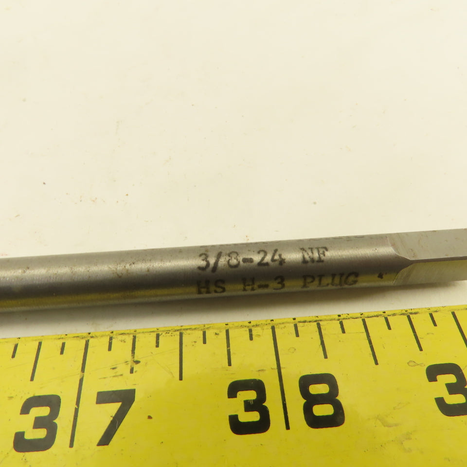 Thread Forms Inc. 3/8"-24 NF HS H-3 Plug Tap Extra Length 8" OAL 4 Flute