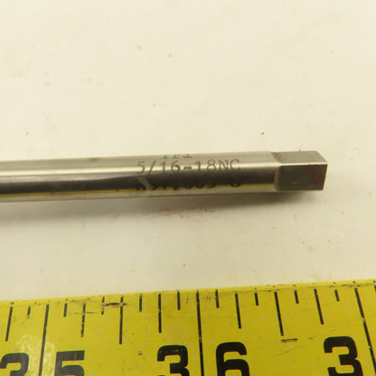 TFI 5/16"-18 NC HS +.005G 2 Flute Plug Tap Extra Length 5" OAL Lot Of 2