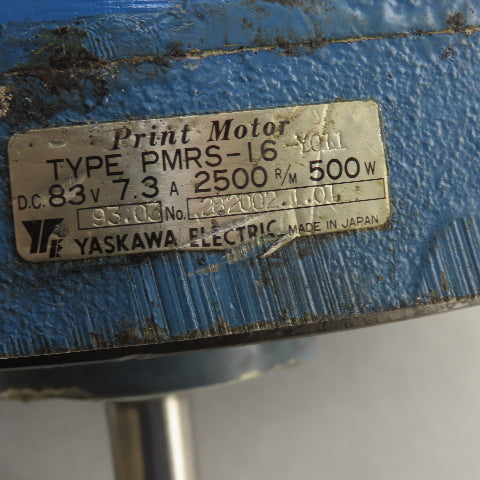 Yaskawa TFUE-05ZC7 PMRS-16-Y011 83VDC 2500RPM 500W Print Motor Feed Back Unit