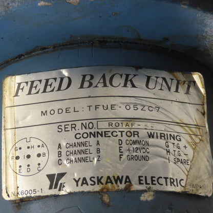 Yaskawa TFUE-05ZC7 PMRS-16-Y011 83VDC 2500RPM 500W Print Motor Feed Back Unit