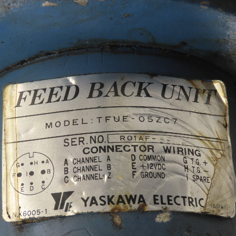 Yaskawa TFUE-05ZC7 PMRS-16-Y011 83VDC 2500RPM 500W Print Motor Feed Back Unit
