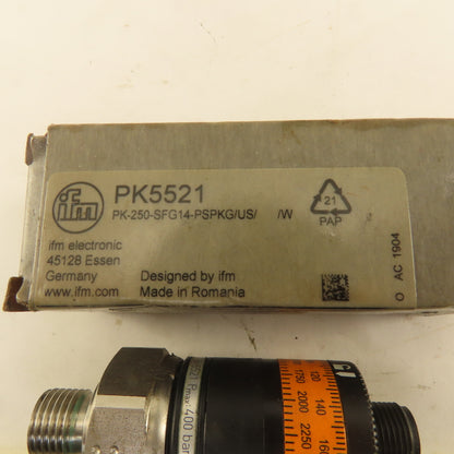 IFM PK5521 Switch Point Set Pressure Switch 240 Bar 3250 PSI