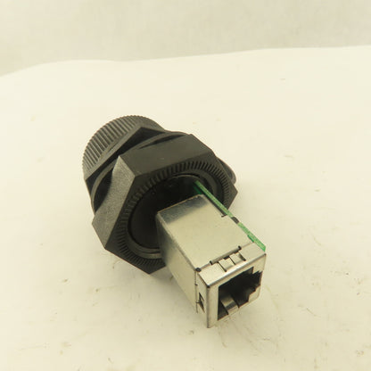 Cabinet Bulkhead Pass Thru Ethernet Data Interface RJ45 Connector