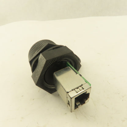 Cabinet Bulkhead Pass Thru Ethernet Data Interface RJ45 Connector