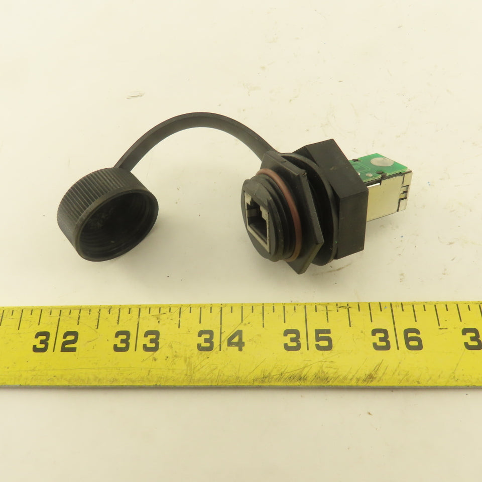 Cabinet Bulkhead Pass Thru Ethernet Data Interface RJ45 Connector