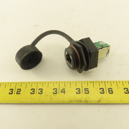 Cabinet Bulkhead Pass Thru Ethernet Data Interface RJ45 Connector