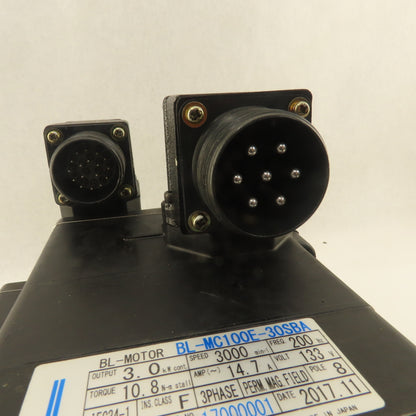 Okuma BL-MC100E-30SBA 3kW 3000RPM 3Ph 133V 200Hz BL Motor