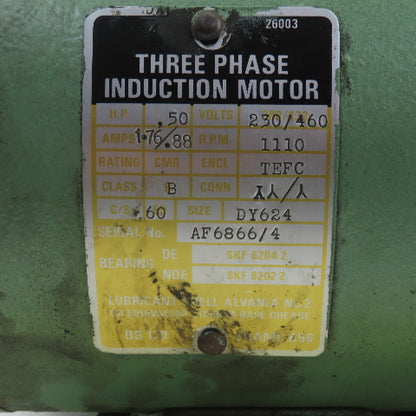 1/2Hp .50Hp 1110RPM 230/460V 60Hz 3Ph Induction Electric Motor 5/8' Shaft TEFC