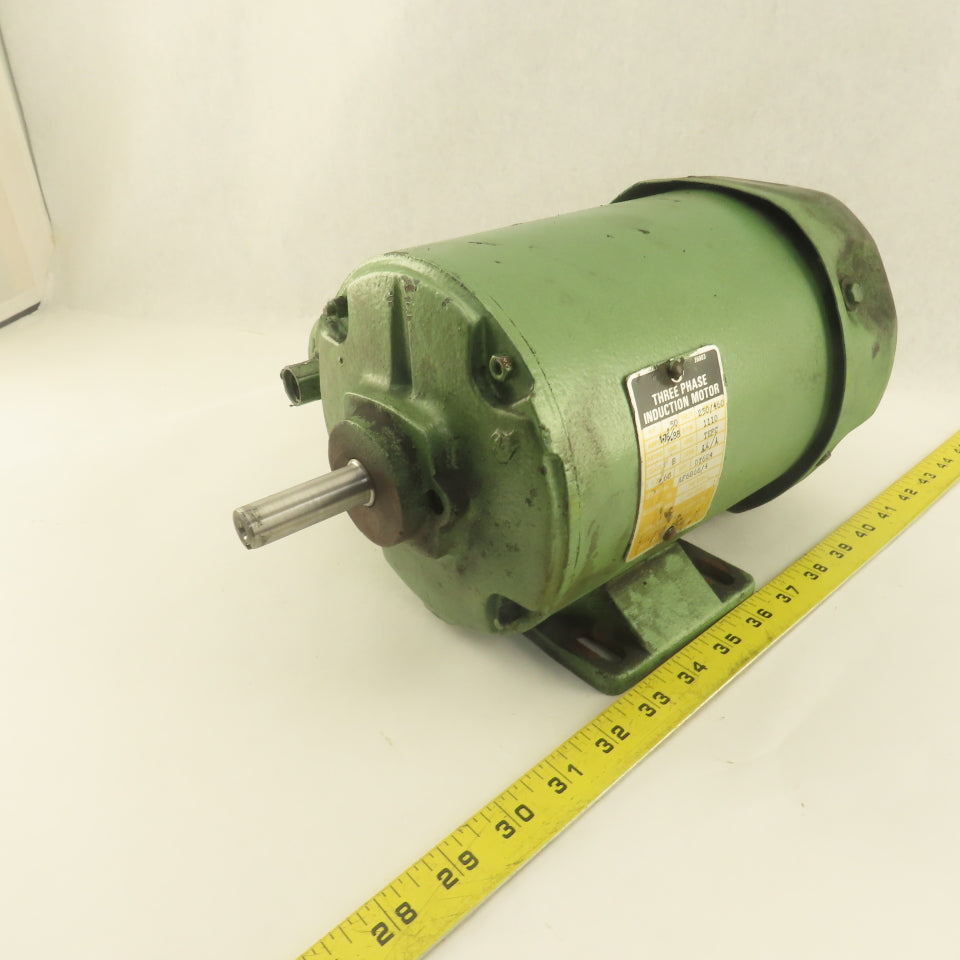 1/2Hp .50Hp 1110RPM 230/460V 60Hz 3Ph Induction Electric Motor 5/8' Shaft TEFC