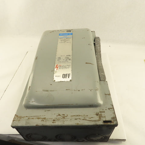 Gould JN324 200A 240VAC 3Ph 60Hp MAX 2 Pole Fused Safety Disconnect