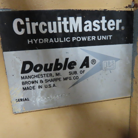 Circuit Master Double A 30 Gallon Hydraulic Power Unit 5HP 208-230/460V 3PH