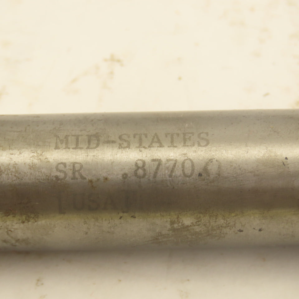 Mid States .8770 HS Straight Flute Chucking Reamer 6 Flute Carbide 3/4" Shank