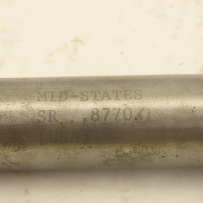 Mid States .8770 HS Straight Flute Chucking Reamer 6 Flute Carbide 3/4" Shank