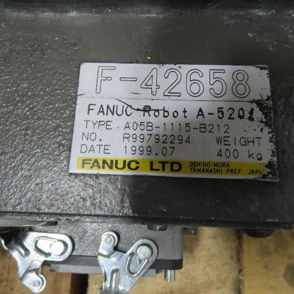 Fanuc A520i 4 Axis Robot Arm W/R-J3 System Controller 480V 3Ph Power Supply