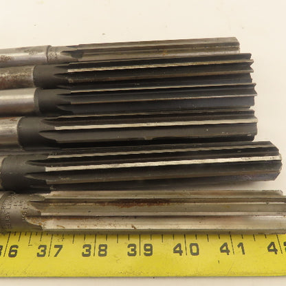 Mixed Size Morse Taper 3 MT3 Reamer Straight Flute 29/32", 15/16" Lot Of 6