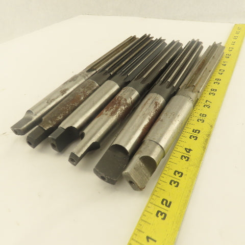 Mixed Size Morse Taper 3 MT3 Reamer Straight Flute 29/32", 15/16" Lot Of 6