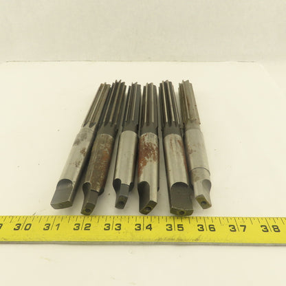 Mixed Size Morse Taper 3 MT3 Reamer Straight Flute 29/32", 15/16" Lot Of 6