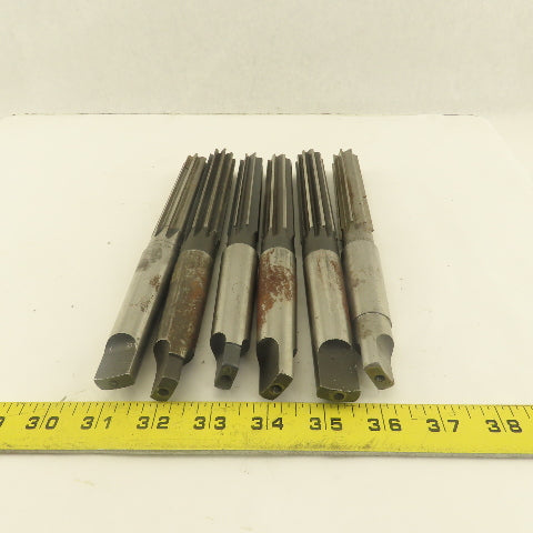 Mixed Size Morse Taper 3 MT3 Reamer Straight Flute 29/32", 15/16" Lot Of 6
