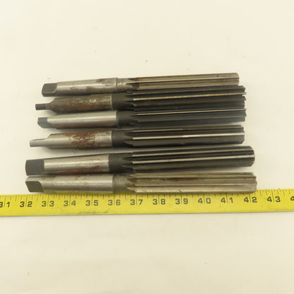 Mixed Size Morse Taper 3 MT3 Reamer Straight Flute 29/32", 15/16" Lot Of 6