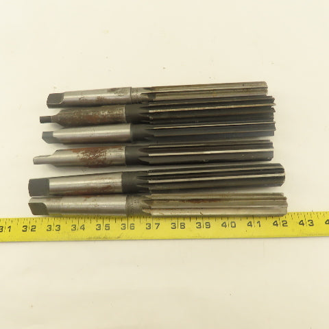Mixed Size Morse Taper 3 MT3 Reamer Straight Flute 29/32", 15/16" Lot Of 6