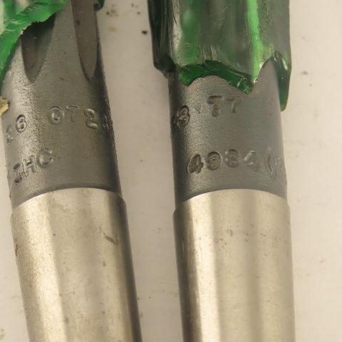 .4984 Reamer Straight 6 Flute Morse Taper 1 MT1 Shank 4" Flute Length Lot Of 2