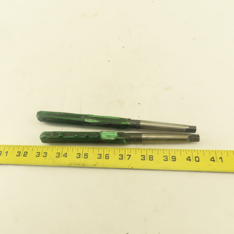.4984 Reamer Straight 6 Flute Morse Taper 1 MT1 Shank 4" Flute Length Lot Of 2