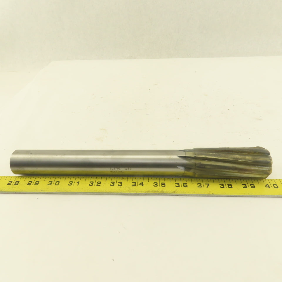 Hannibal 1.3792 Spiral 8 Flute Chucking Reamer 1-1/4" Shank 3-1/4" Flute Length