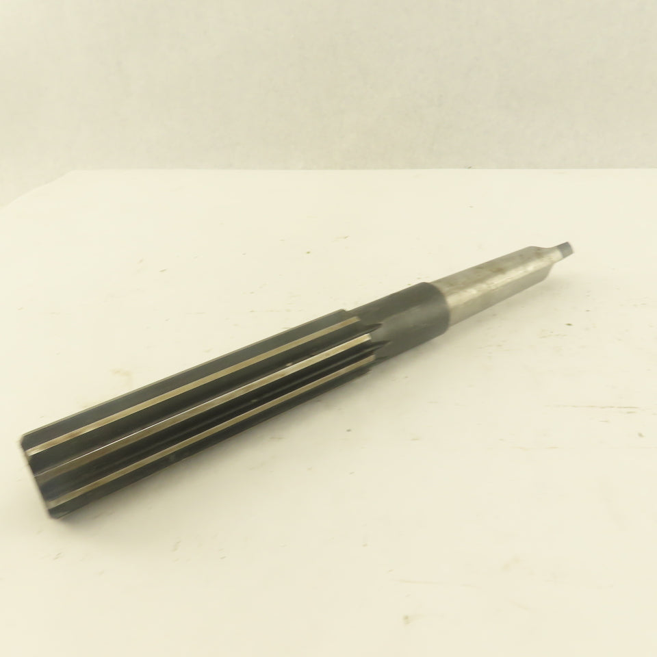 1" Straight 10  Flute Reamer Morse Taper MT3 Shank 5" Flute Length