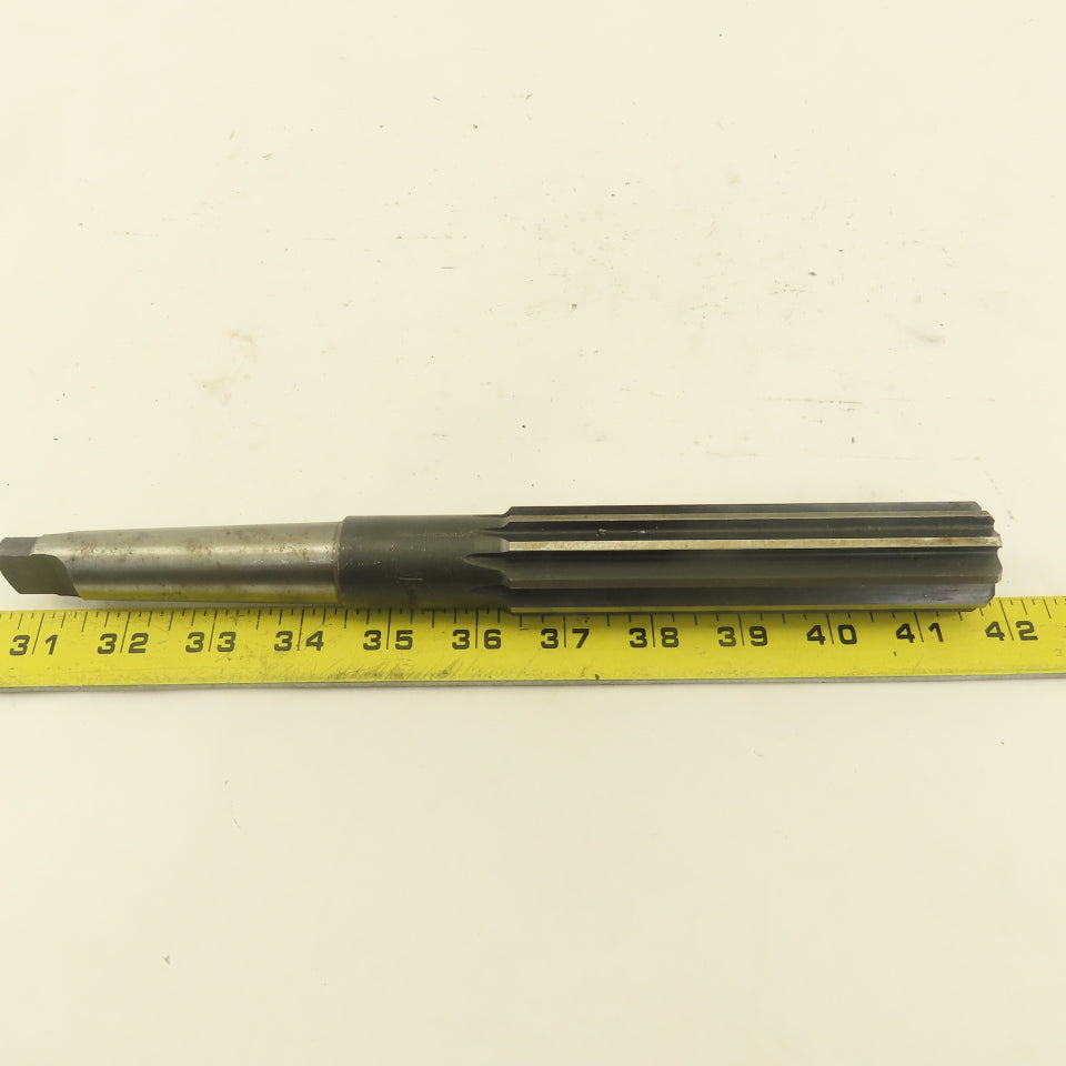 1" Straight 10  Flute Reamer Morse Taper MT3 Shank 5" Flute Length