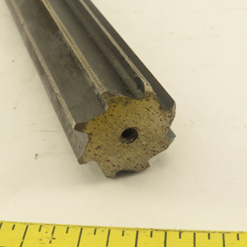 1-1/8" Straight 10 Flute Reamer Morse Taper MT3 Shank 6" Flute Length