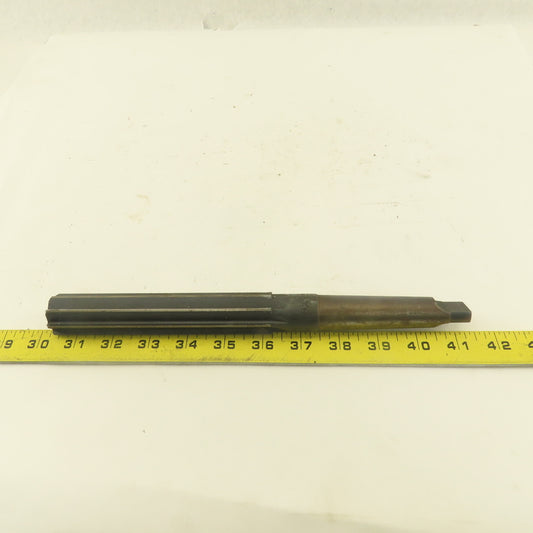 1-1/8" Straight 10 Flute Reamer Morse Taper MT3 Shank 6" Flute Length