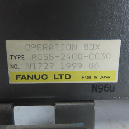 Fanuc A05B-2400-C030 System R-j3 Operation Box W/Model A I/O unit