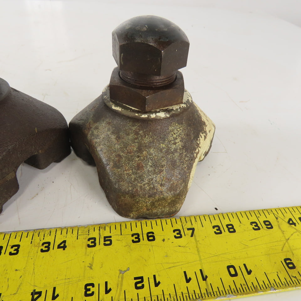 4" Adjustable Cast Iron Machine Riser Feet Lot of 4