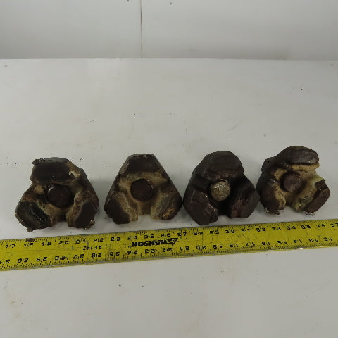 4" Adjustable Cast Iron Machine Riser Feet Lot of 4