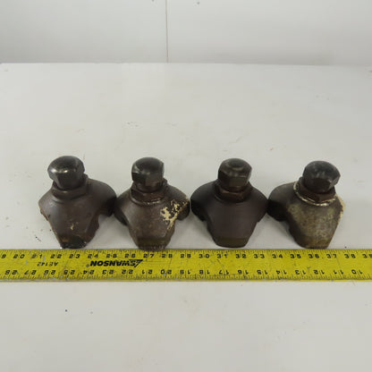 4" Adjustable Cast Iron Machine Riser Feet Lot of 4