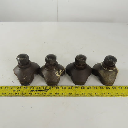 4" Adjustable Cast Iron Machine Riser Feet Lot of 4