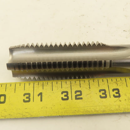 North American 1"-8 NC HS +.007 4 Flute Straight Hand Plug Tap 10" OAL