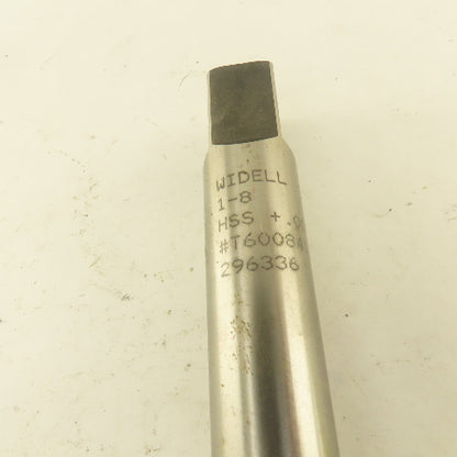 Widell 1"-8  HS +.007 4 Flute Straight Hand Plug Tap 11" OAL