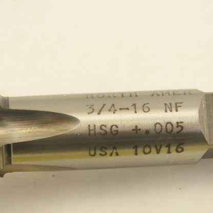 North American 3/4"-16 NF HSG +.005 Hand Tap 4 Straight Flute