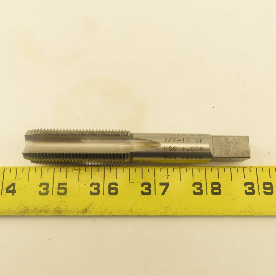 North American 3/4"-16 NF HSG +.005 Hand Tap 4 Straight Flute
