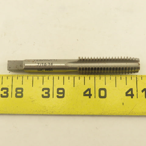 Vermont 7/16"-14 NC HSS GH-3 LEFT Hand Plug Tap Straight 4 Flute Lot of 8