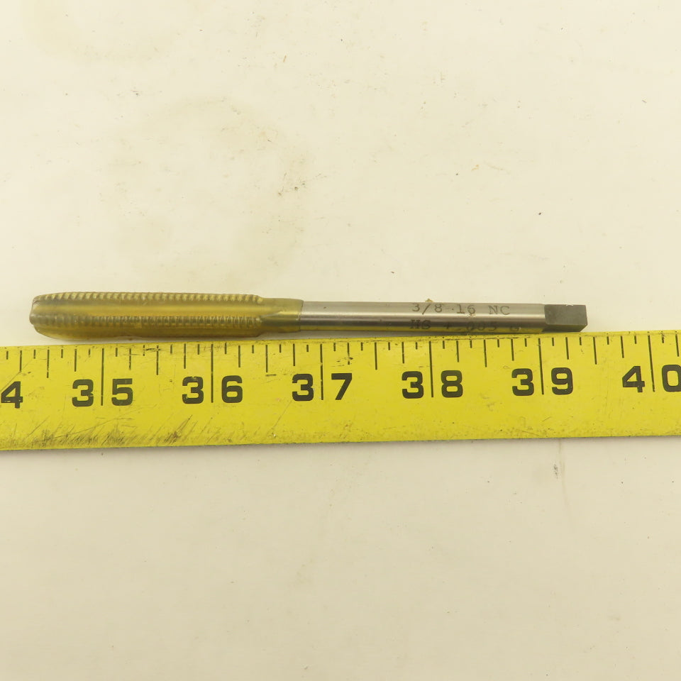 Thread Forms Inc. 3/8-16NC HS +.005 G LEFT Hand Plug Tap Straight 4 Flute 5" OAL