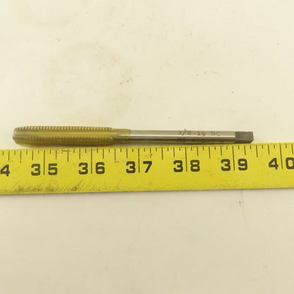 Thread Forms Inc. 3/8-16NC HS +.005 G LEFT Hand Plug Tap Straight 4 Flute 5" OAL