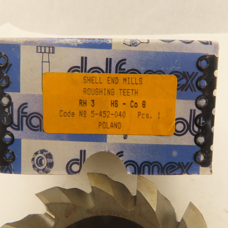 Dolfamex 3" OD x 1-3/4" W x 1-1/4" Arbor Roughing Shell End Mill