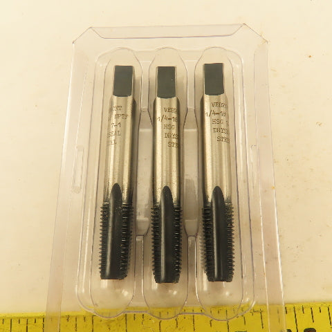 Vermont 1/4" NPTF Pipe Tap 4 Flute Extra Length 3-1/2" Ground Dryseal Lot Of 3
